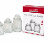 POTE HERMETICO VIDRO SAMARA 3PC HAUSKRAFT