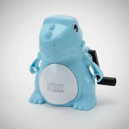 Apontador Manual Kaz Dinossauro Azul com Depósito e Manivela