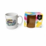 CANECA CERAMICA DIA DAS MAES 280ML FRASE A MINHA MAE É A FLOR MAIS BELA DESSE MUNDO