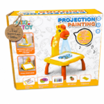 MESA PROJETORA INFANTIL DESENHOS INTERATIVOS PINTURA COLORIR GIRAFINHA