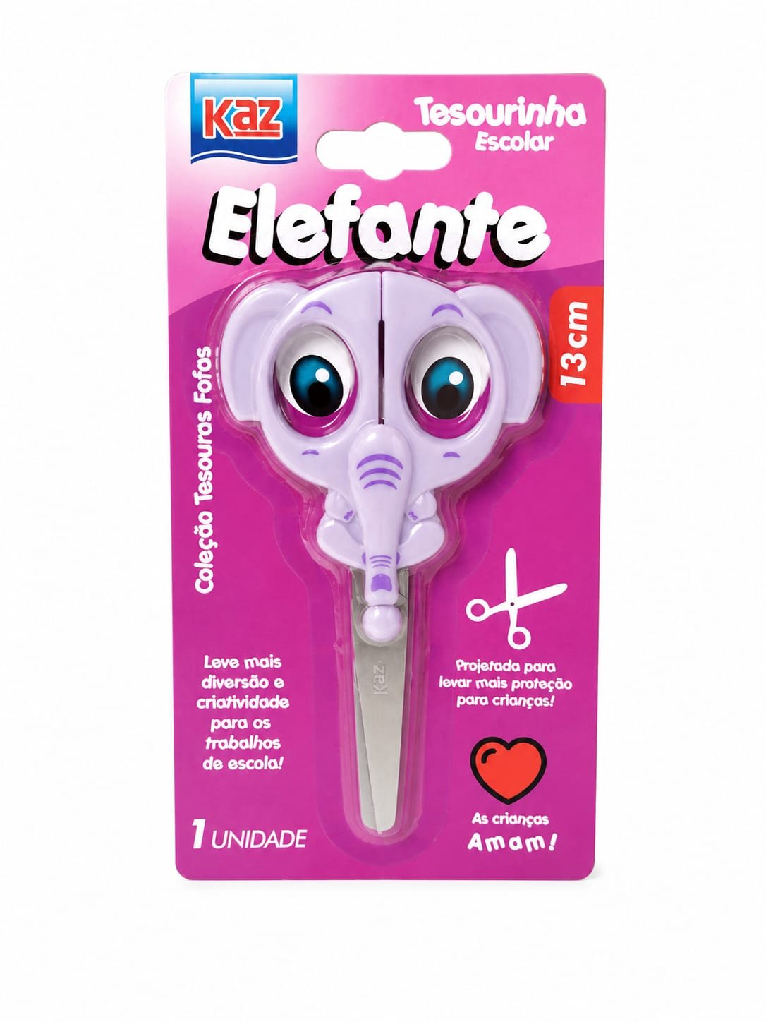 WhatsApp Image 2026-06-09 at 11.47.24 TESOURA ESC.ELEFANTE 13CM KZ11424 - KAZ - Imagem 1