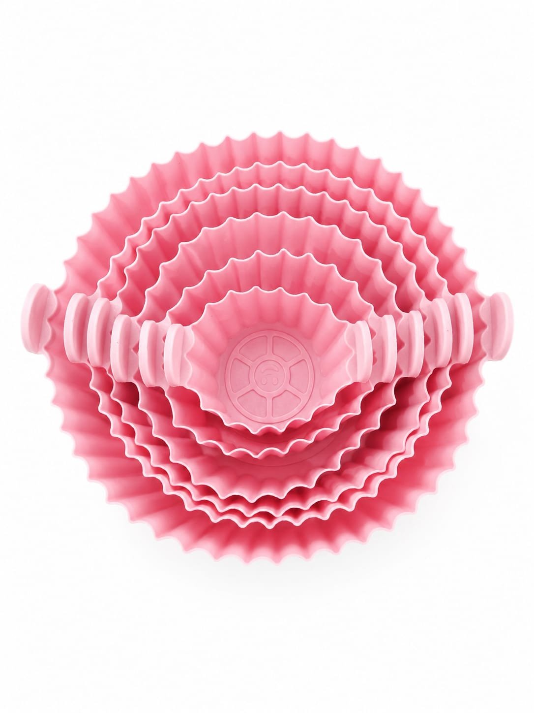 WhatsApp Image 2026-06-19 at 16.27.30 KIT 6 FORMAS SILICONE PARA AIR FRYER REUTILIZAVEL C/ALÇA ROSA - Imagem 1