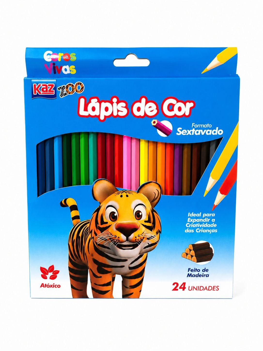 WhatsApp Image 2026-06-24 at 15.51.37 LAPIS 24 CORES INT. MADEIRA SEXTAVADO KZ3702 KAZ - Imagem 1