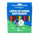 LAPIS DE COR 24CORES FUTURO SEXTAVADO REF FE092220